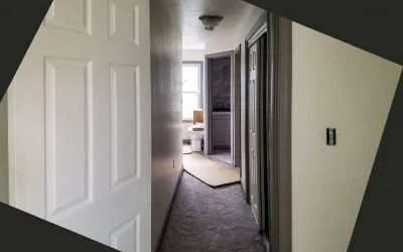 Hallway Looking into Renovated Space