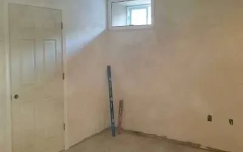 Plastered basement