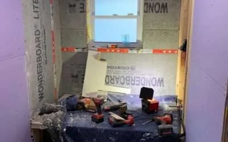 Bathroom under construction