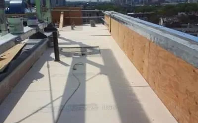 City Roof Construction in Process