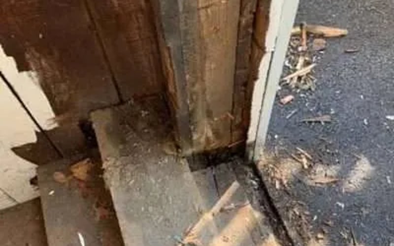 Basement entry before