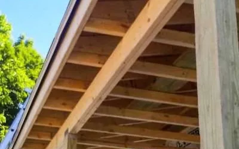 Deck roof framing