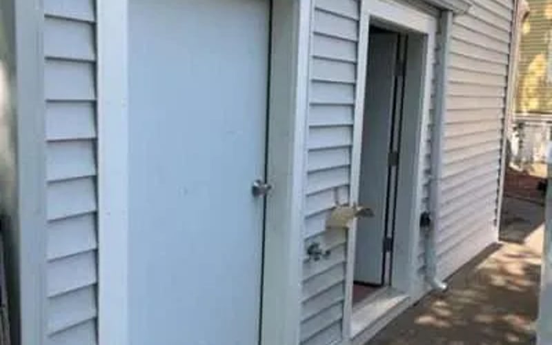 Basement entry after