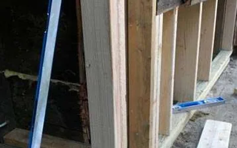 Basement entry framing