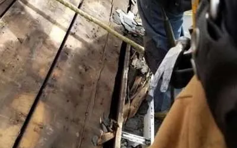Construction Worker on Roof