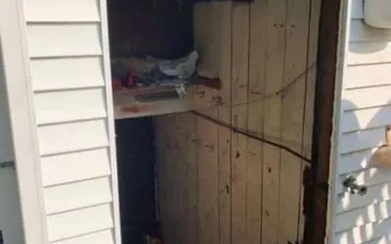 Basement entry before