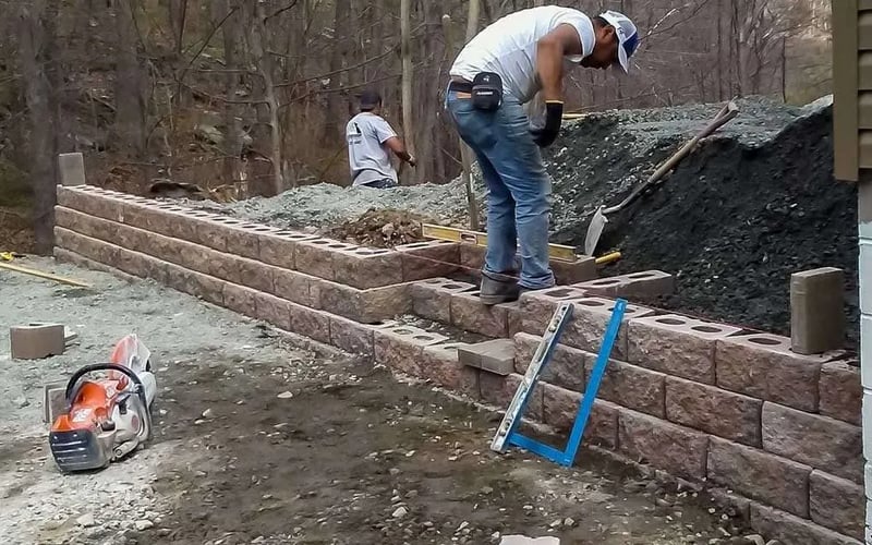 Stone Patio, Walkway, Retaining Wall
