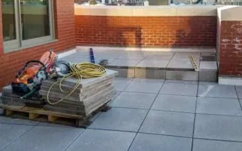 Rooftop block deck near complete