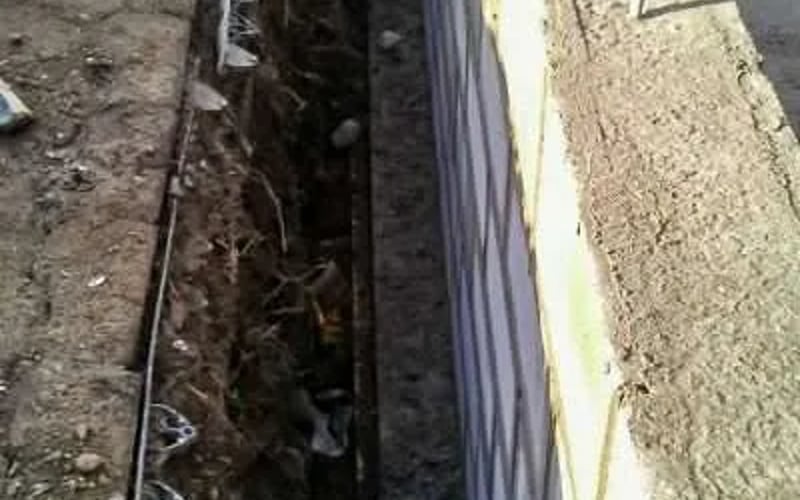 Block Foundation with Rebar